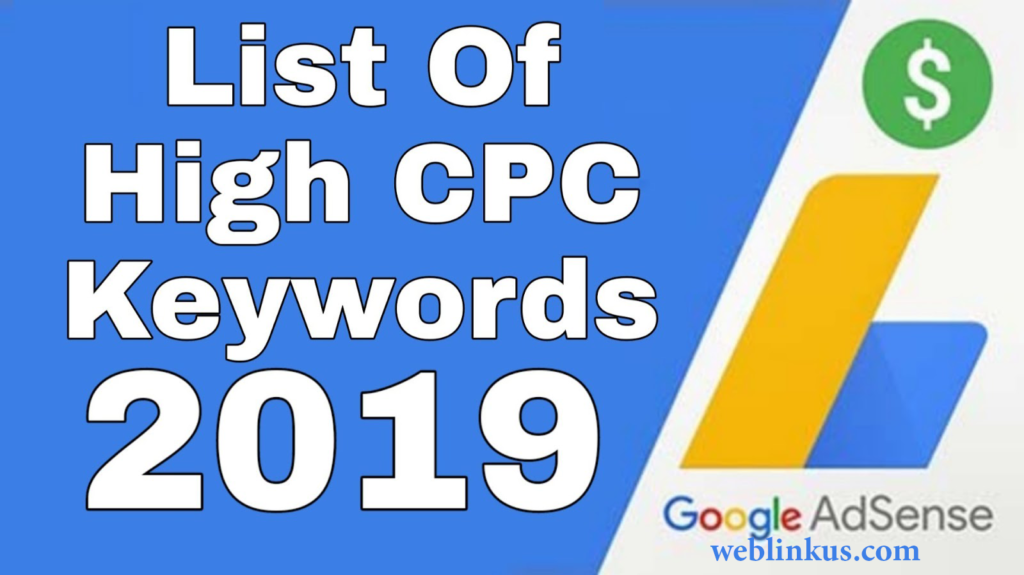 The highest CPC keywords in 2019
