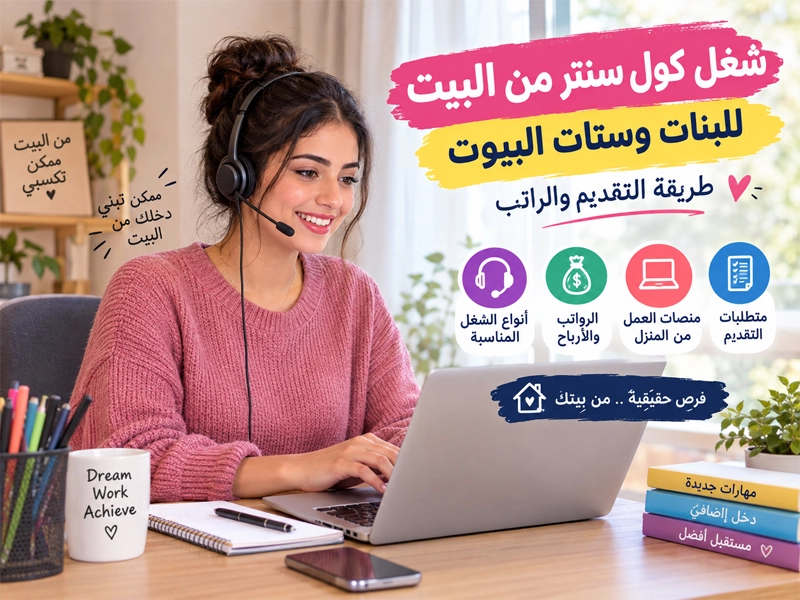 إزاي تشتغلي Call Center من البيت؟ دليل عملي للبنات وستات البيوت